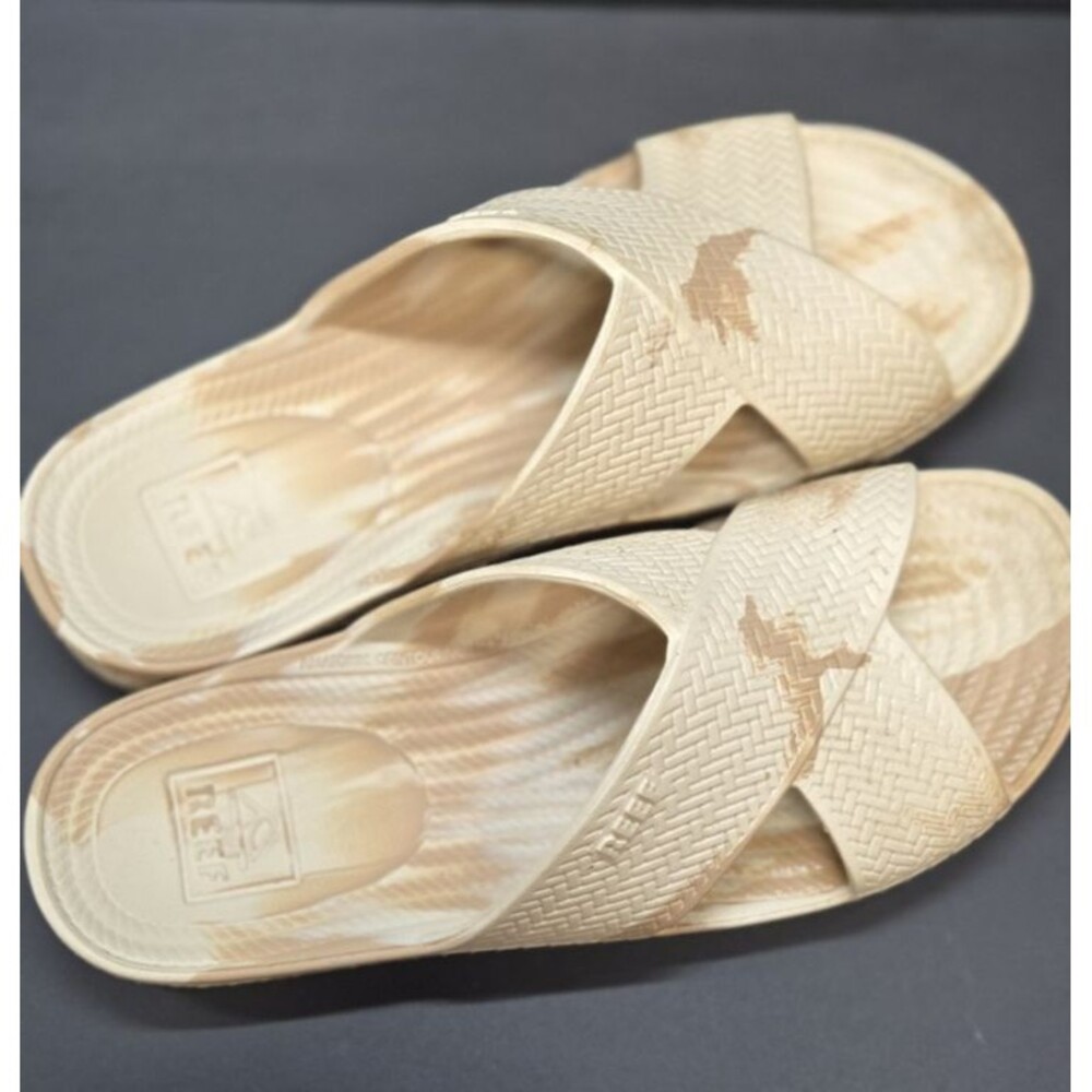Reef Water X Sandals women 10 Brown/White Slide On